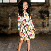 Rock Your Baby Floral Viva La Vida Long Sleeve Dress
