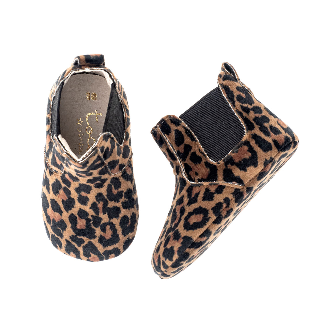 Tocoto Vintage Chelsea Animal Print Baby Booties