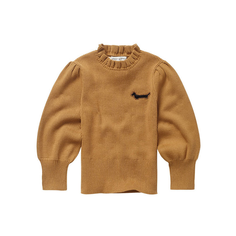 Sproet and Sprout Mustard Ruffled Turtleneck
