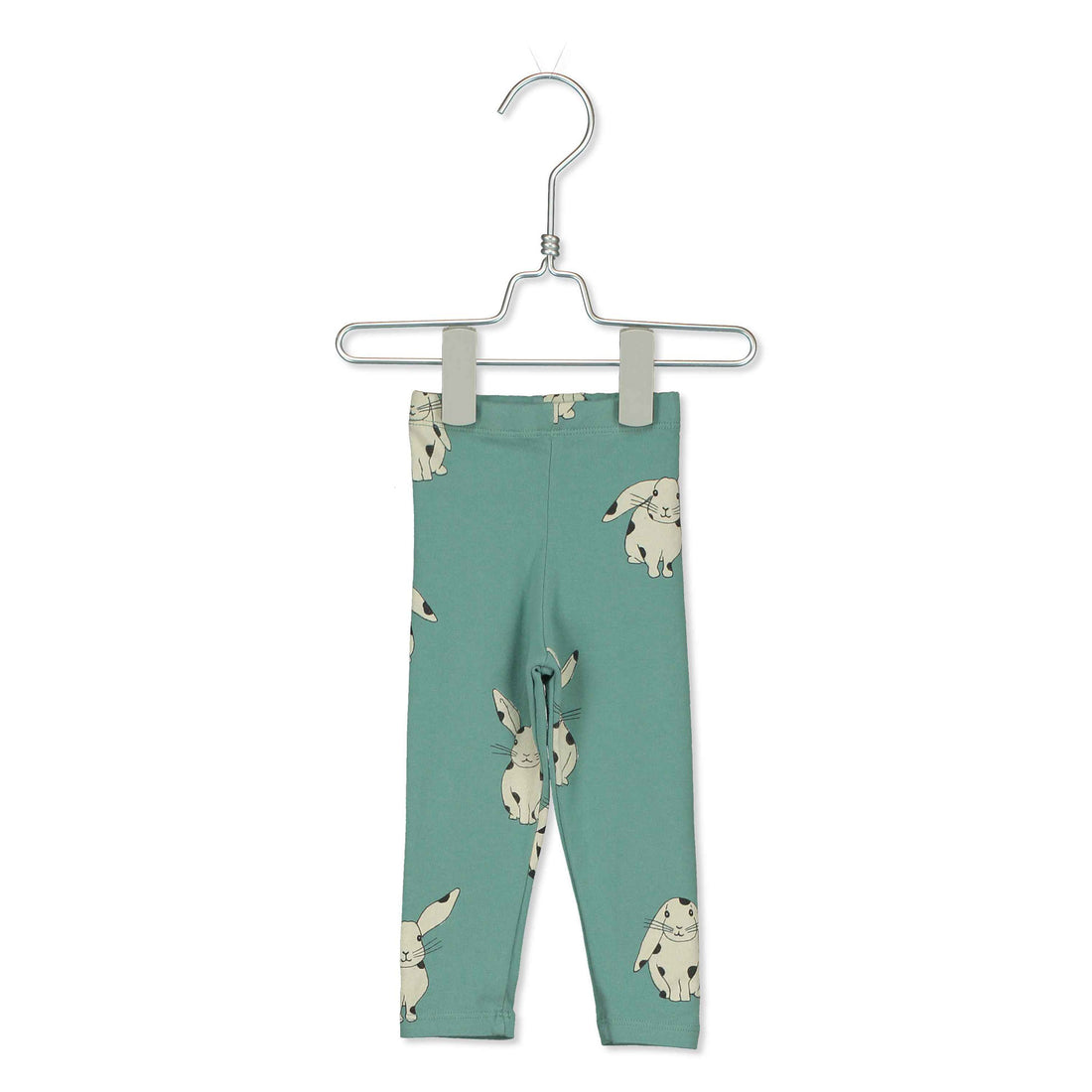 LotieKids Green Rabbits Baby Leggings