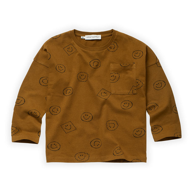 Sproet and Sprout Toffee Smile Print T-Shirt