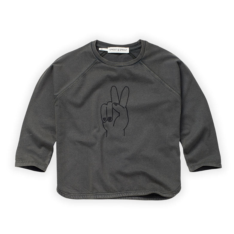 Sproet and Sprout Asphalt Peace Hands Raglan T-Shirt