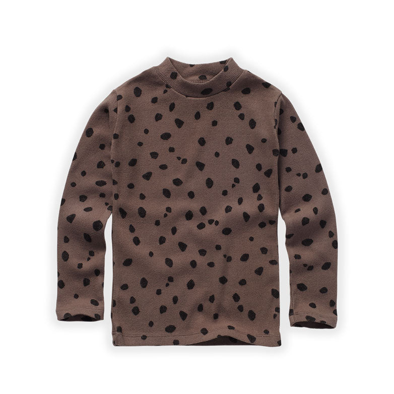 Sproet and Sprout Wood Animal Print Turtleneck