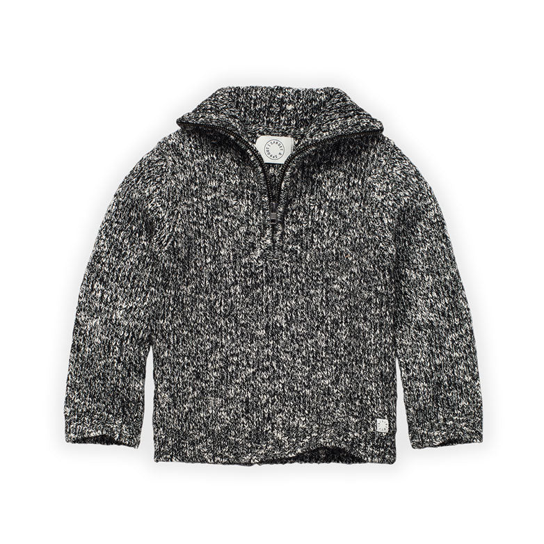 Sproet and Sprout Black Melee Zip Mock Sweater