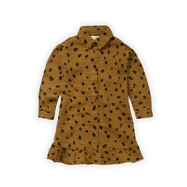 Sproet and Sprout Toffee Animal Print Shirt Dress