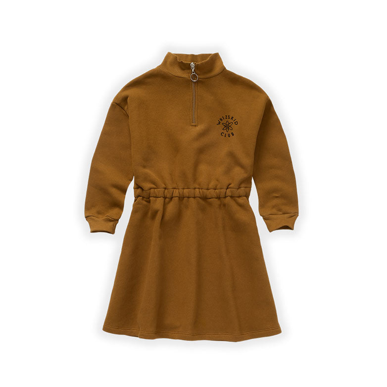 Sproet and Sprout Toffee Mock Zip Sweat Dress