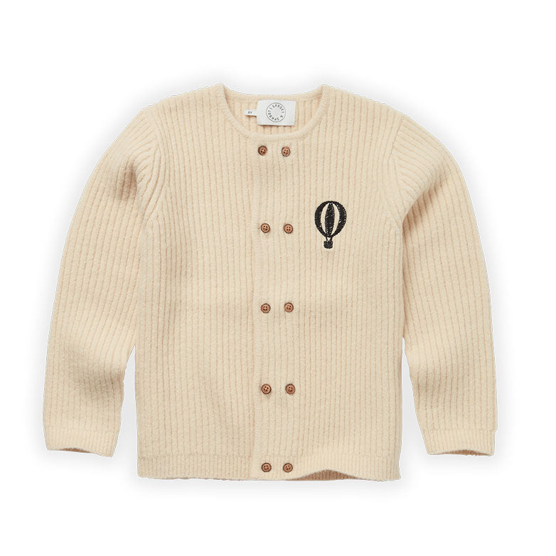 Sproet and Sprout Ivory Air Ballon Rib Cardigan