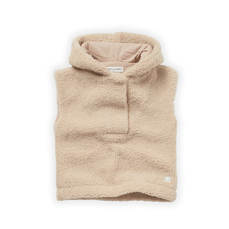 Sproet and Sprout Ivory Teddy Hooded Vest