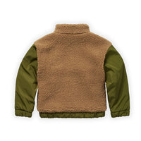 Sproet and Sprout Khaki Color Block Sherpa Jacket