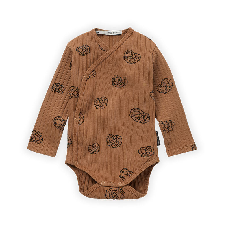 Sproet and Sprout Lion Pretzel Rib Bodysuit