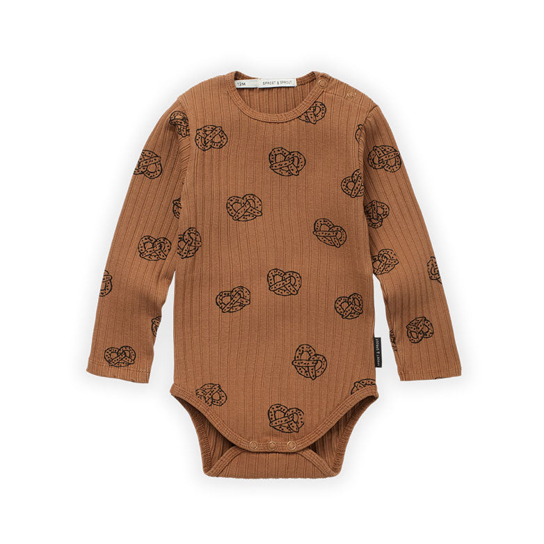 Sproet and Sprout Lion Pretzel Rib Bodysuit