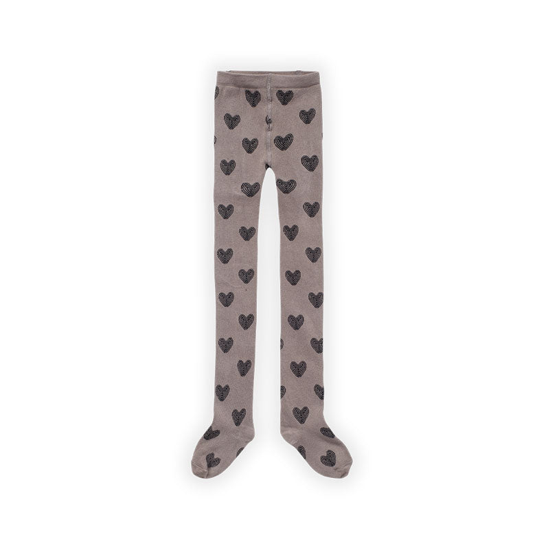Sproet and Sprout Mud Heart Print Tights