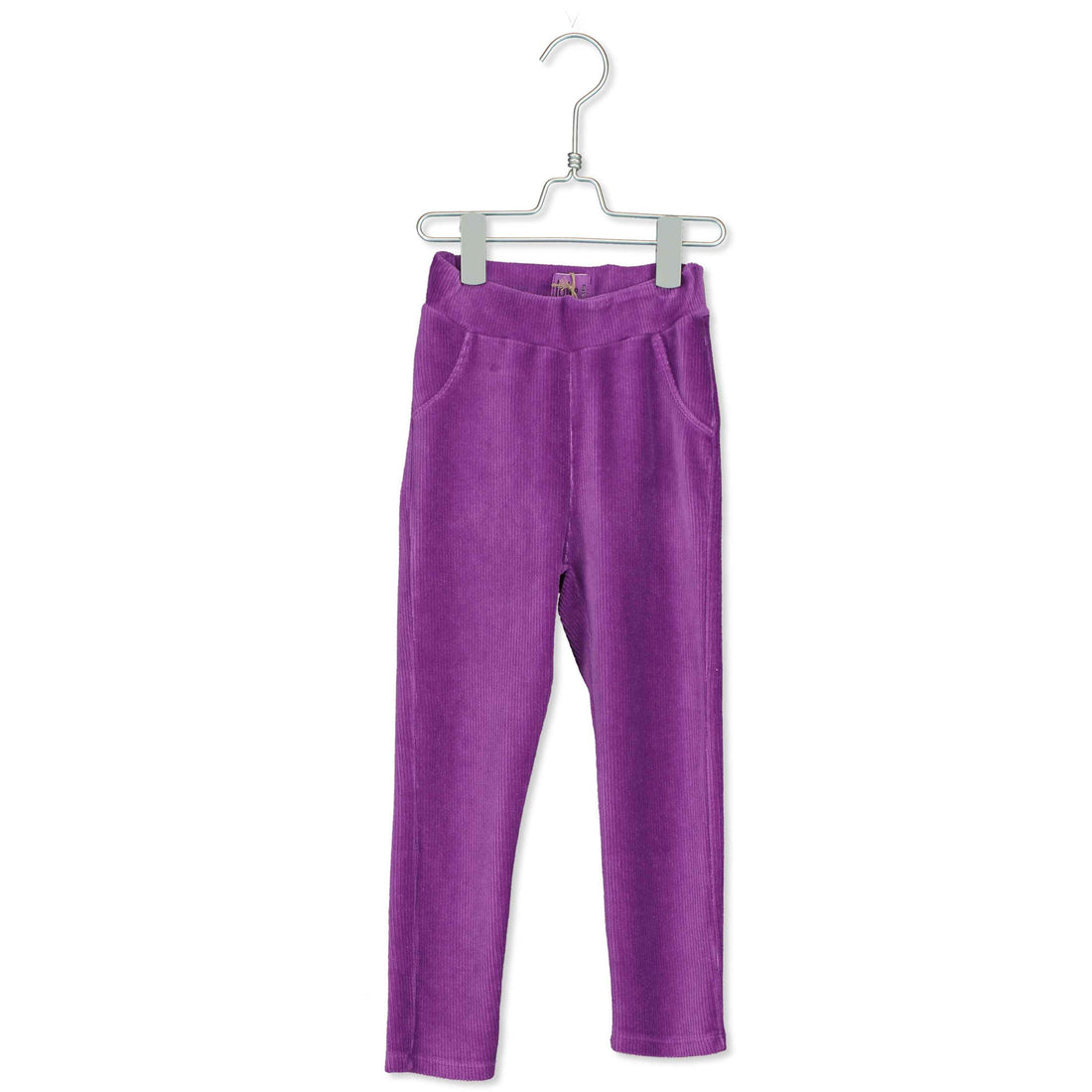 LotieKids Violet Solid Jegging Corduroy