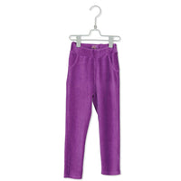 LotieKids Violet Solid Jegging Corduroy