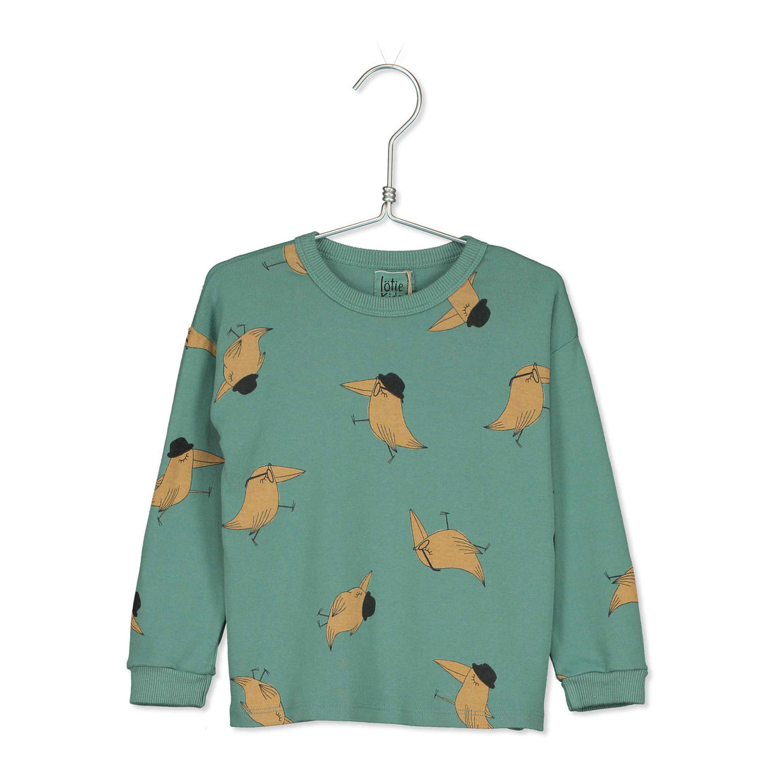 LotieKids Green Birds Hats Long Sleeve Tshirt