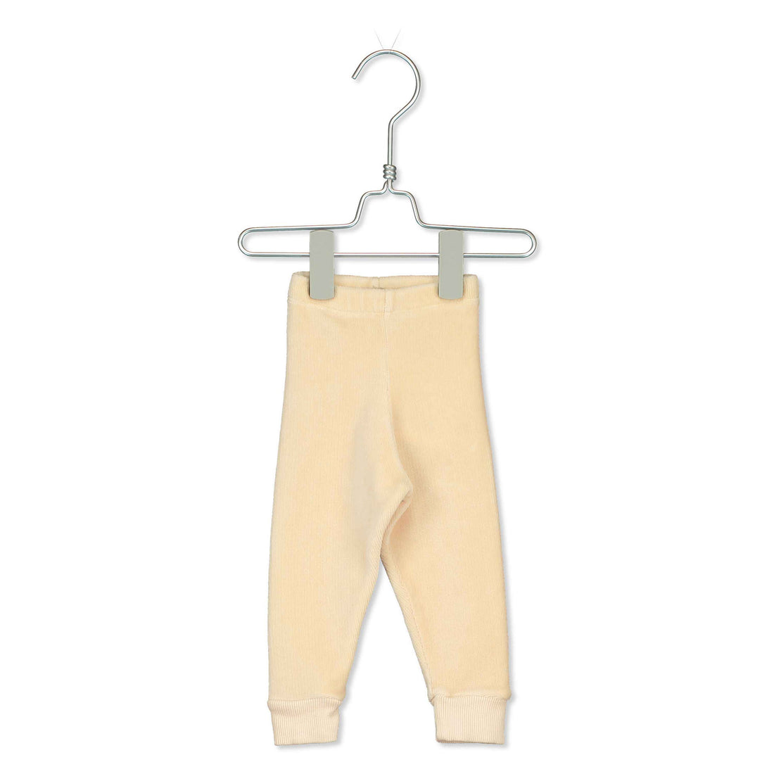 LotieKids Off White Solid Baby Corduroy Leggings