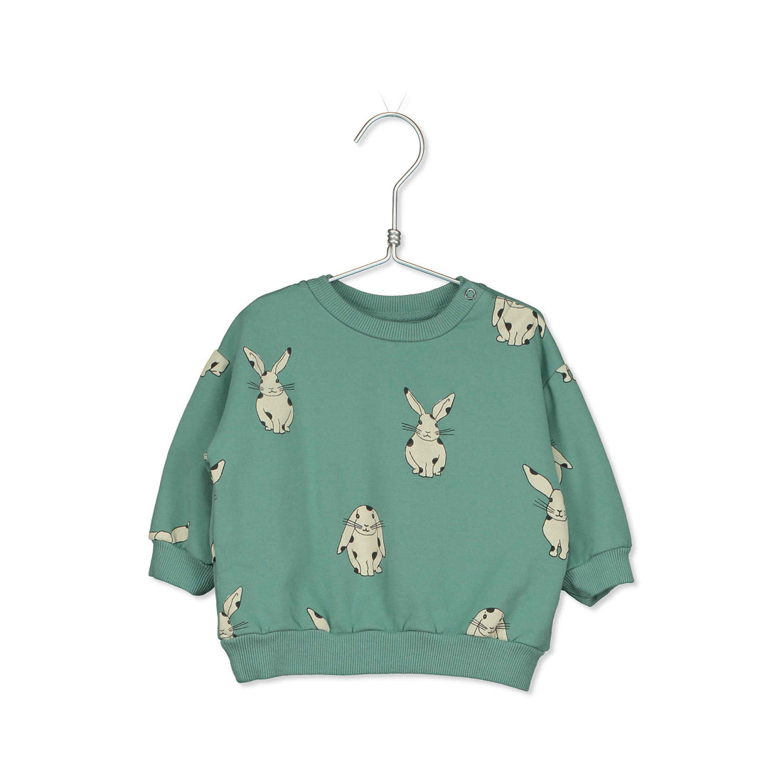LotieKids Green Rabbits Baby Sweatshirt
