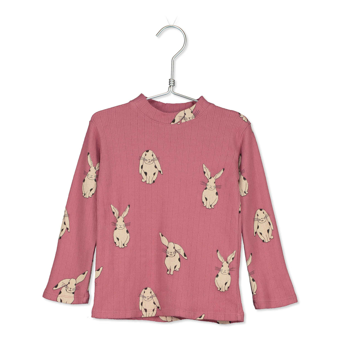 LotieKids Peony Rabbits High Neck Tshirt