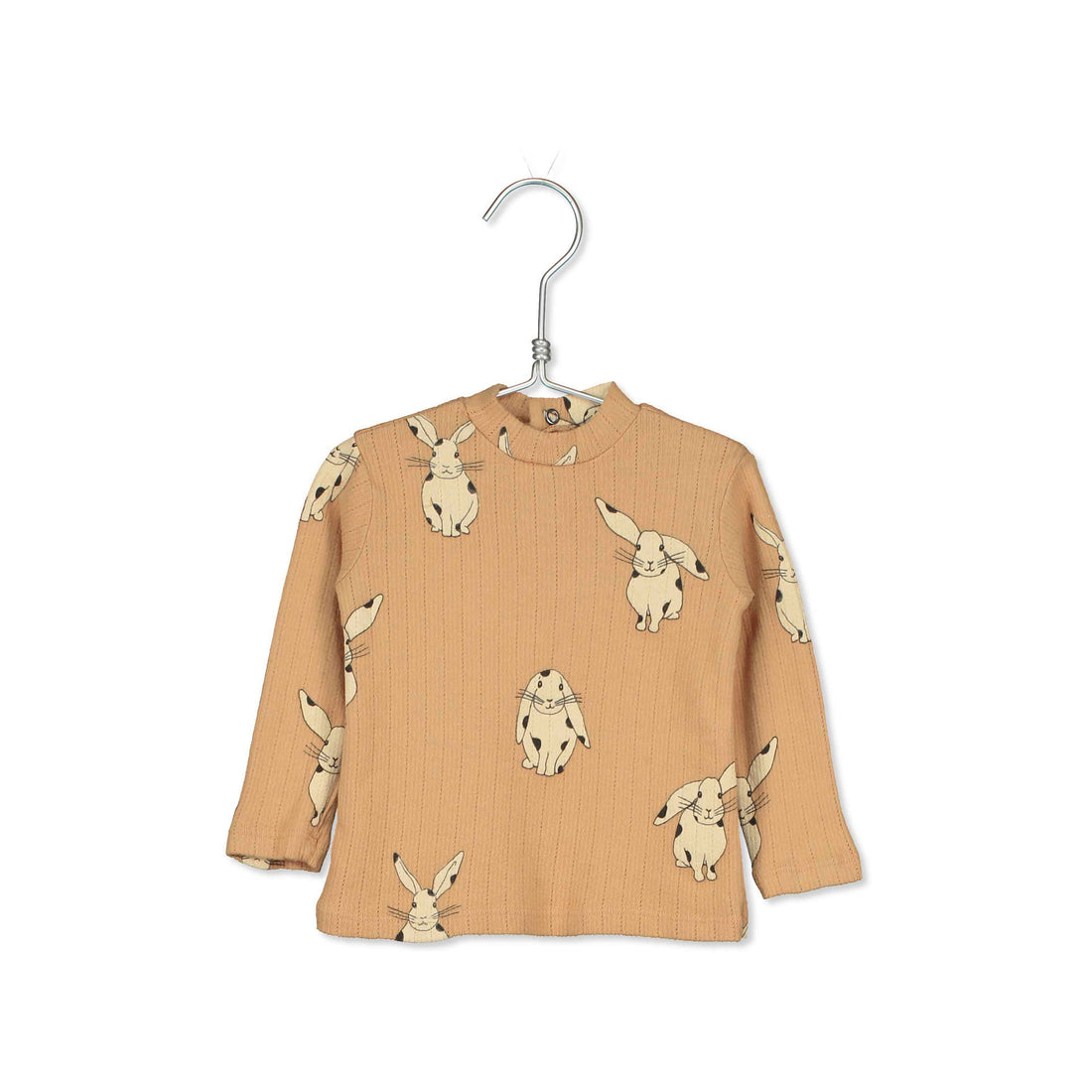 LotieKids Camel Rabbits High Neck Baby Tshirt (