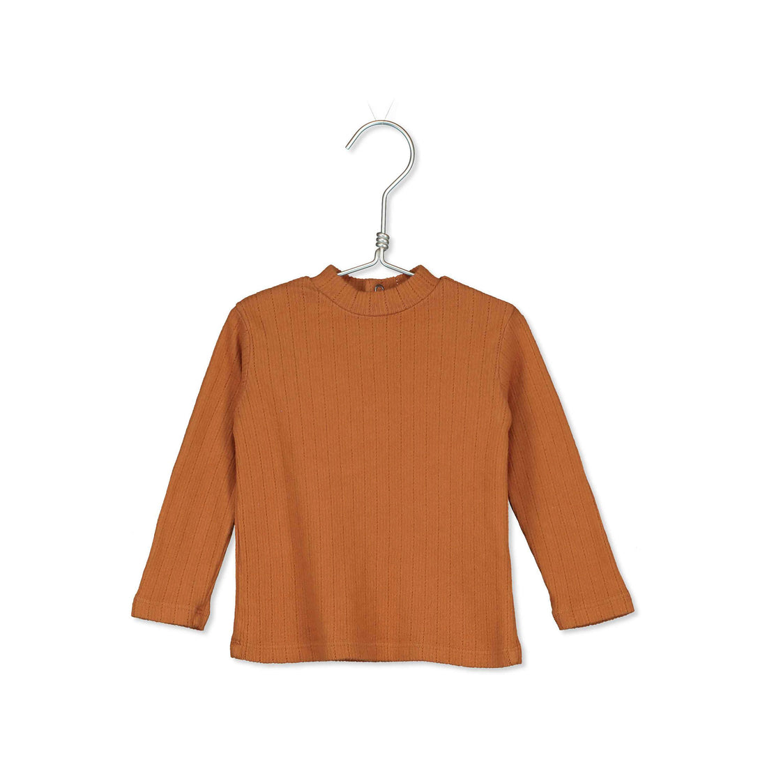 LotieKids Caramel Solid High Neck Baby Tshirt (
