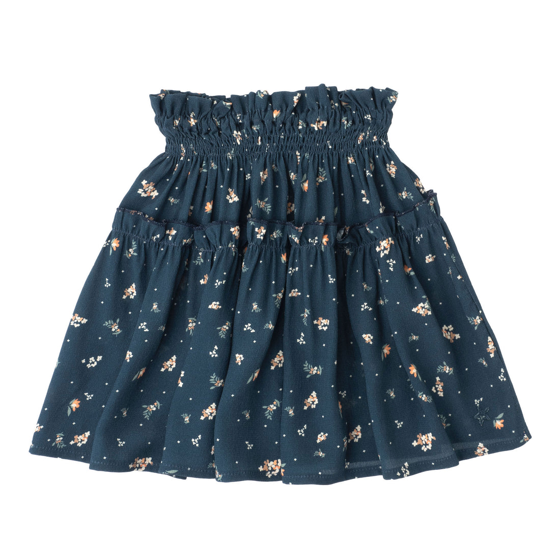 Tocoto Vintage Green Mini Flowers Print Skirt