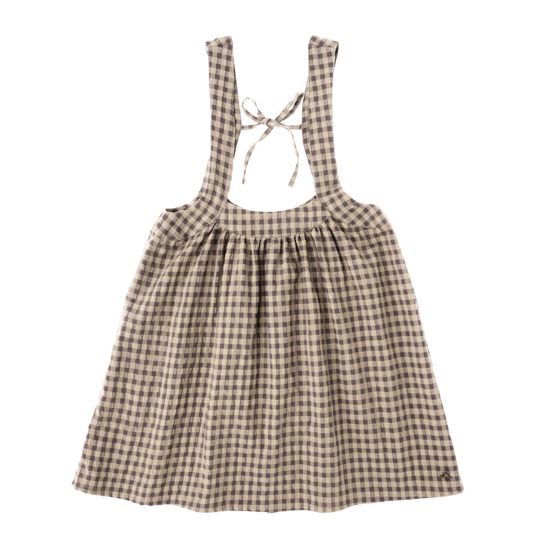 Tocoto Vintage Plaid Vichy Skirt With Straps