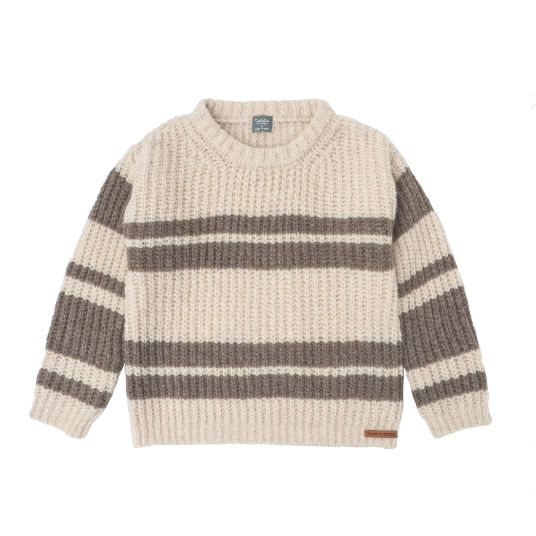 Tocoto Vintage Knit Striped Jersey Sweater