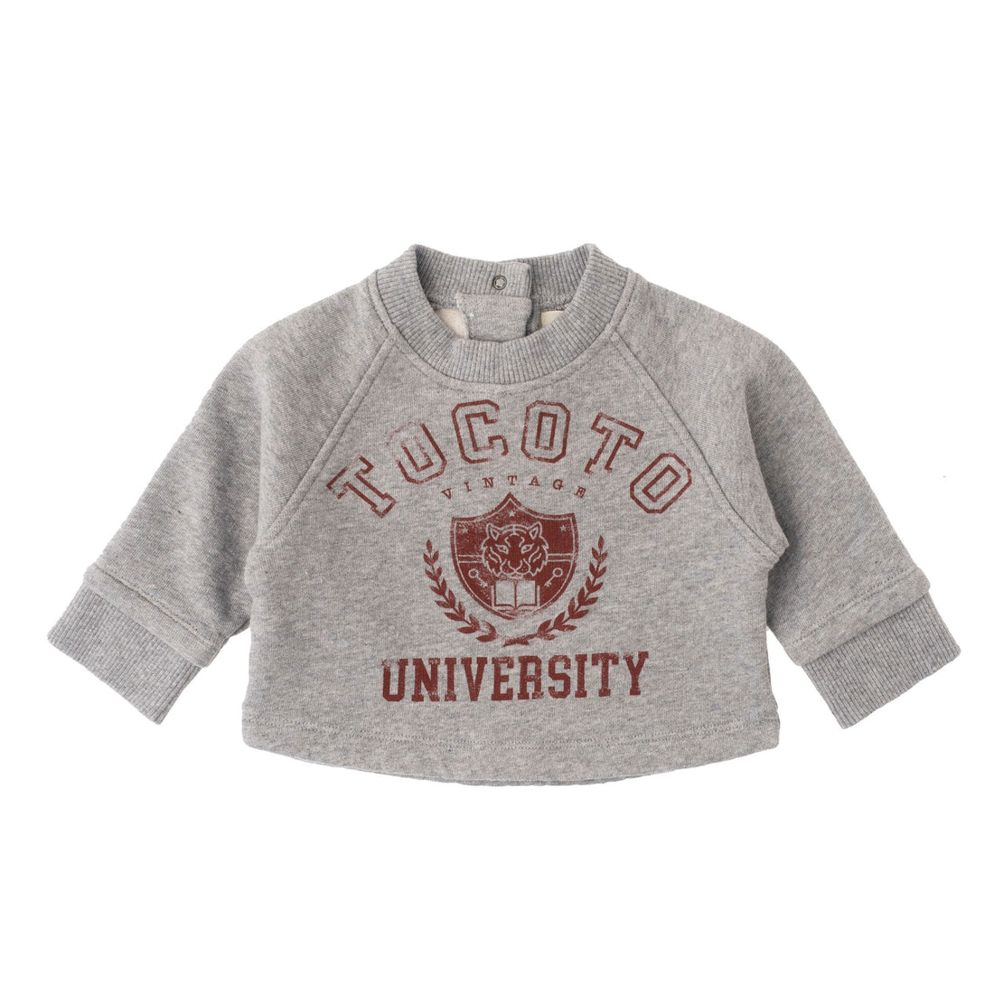 Tocoto Vintage Grey Baby Varsity Sweatshirt