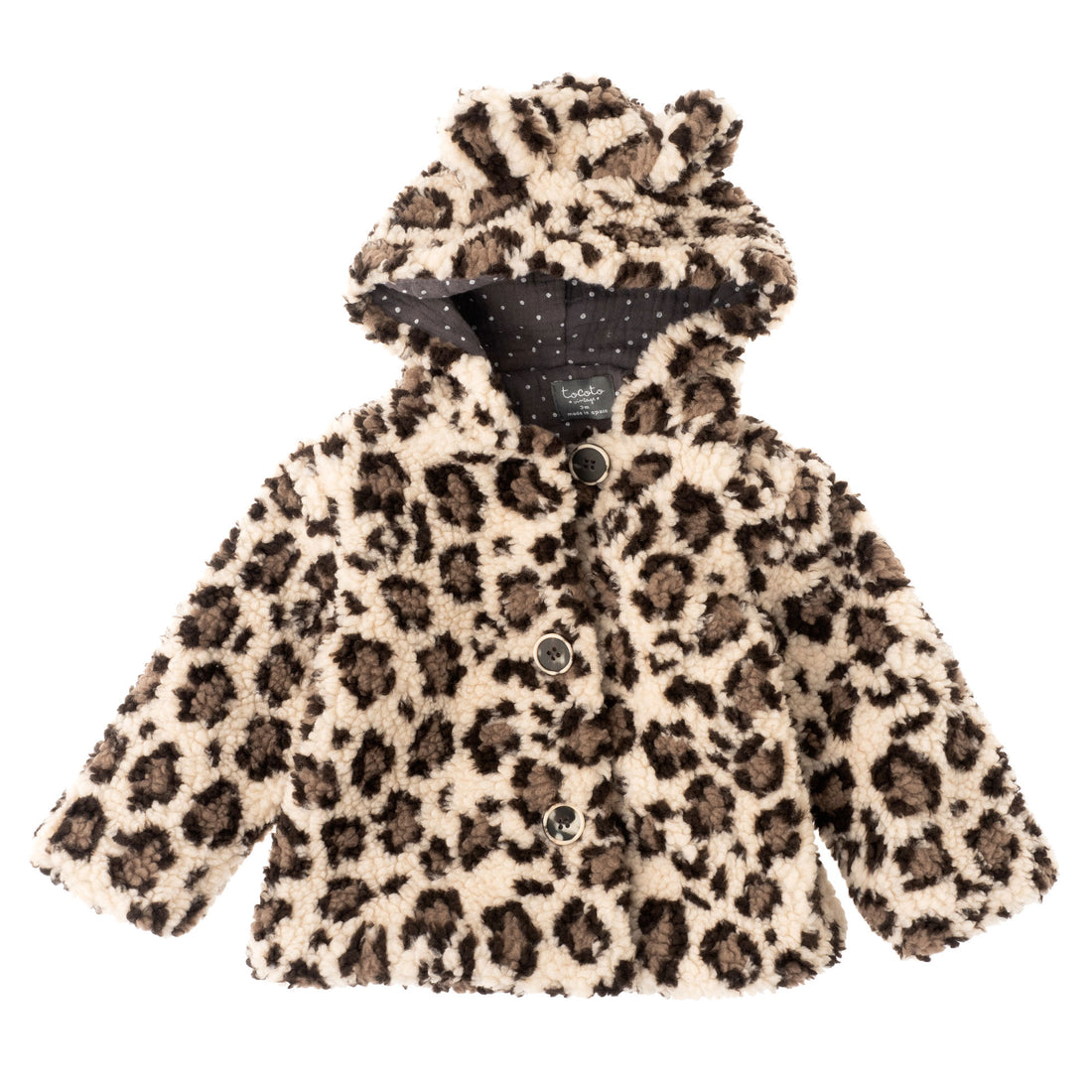 Tocoto Vintage Brown Animal Print Baby Coat