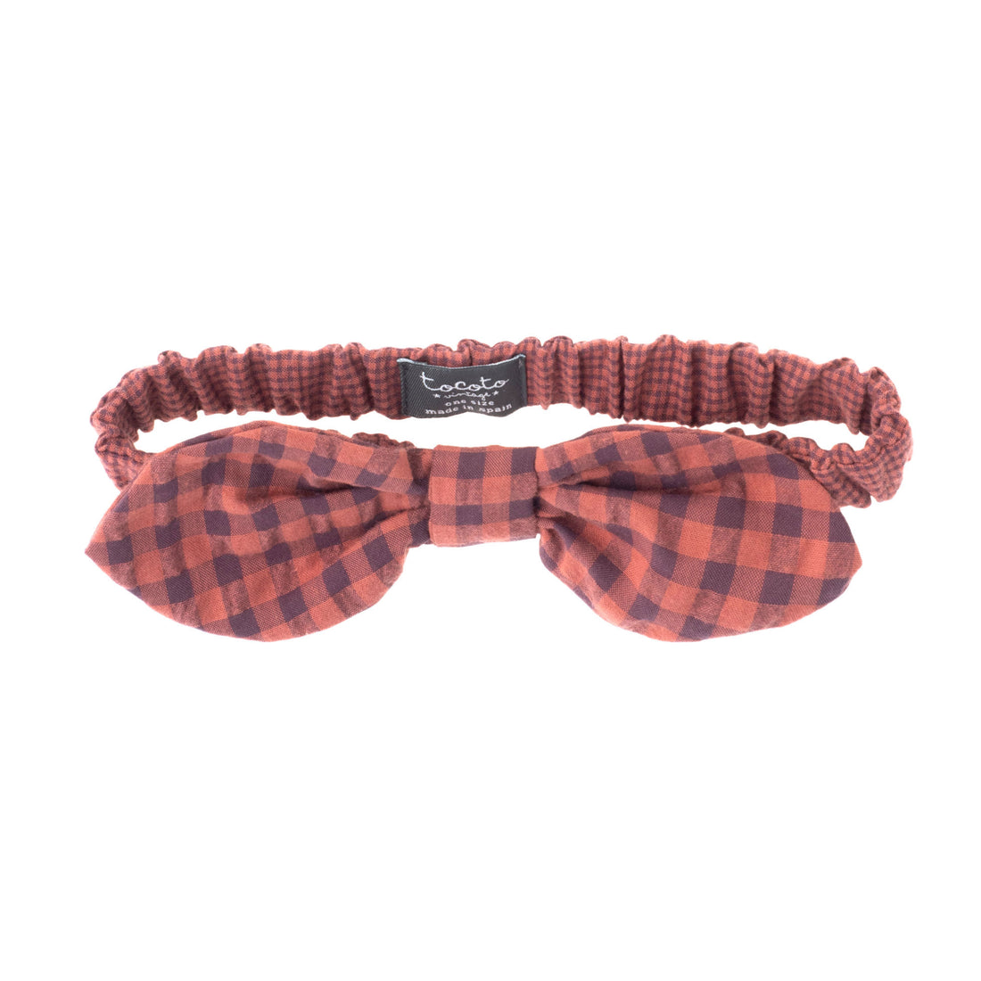 Tocoto Vintage Pink Plaid Vichy Headband