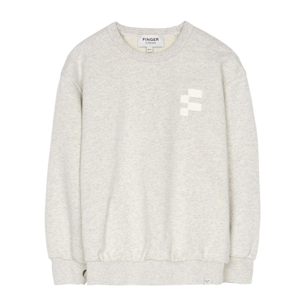 Finger in the Nose Wave Heather Ecru Crew Neck Sweatshirt