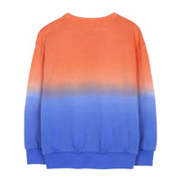 Finger in the Nose Wave Pop Orange Dip Dye Crew Neck Sweatshirt