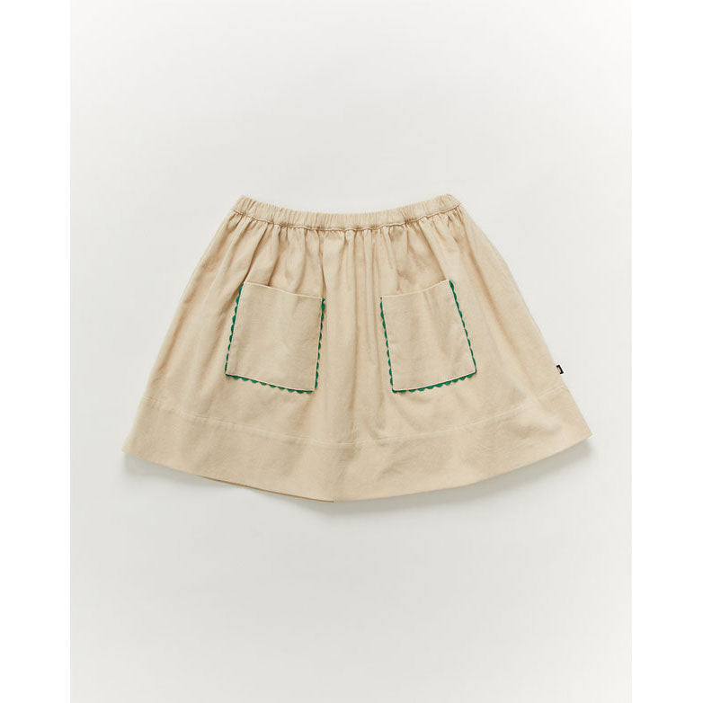 Oeuf Ric Rac Skirt-Bright Beige