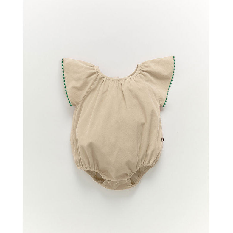 Oeuf Ric Rac Romper-Bright Beige