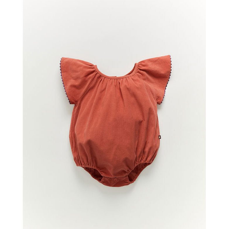 Oeuf Ric Rac Romper-Rose