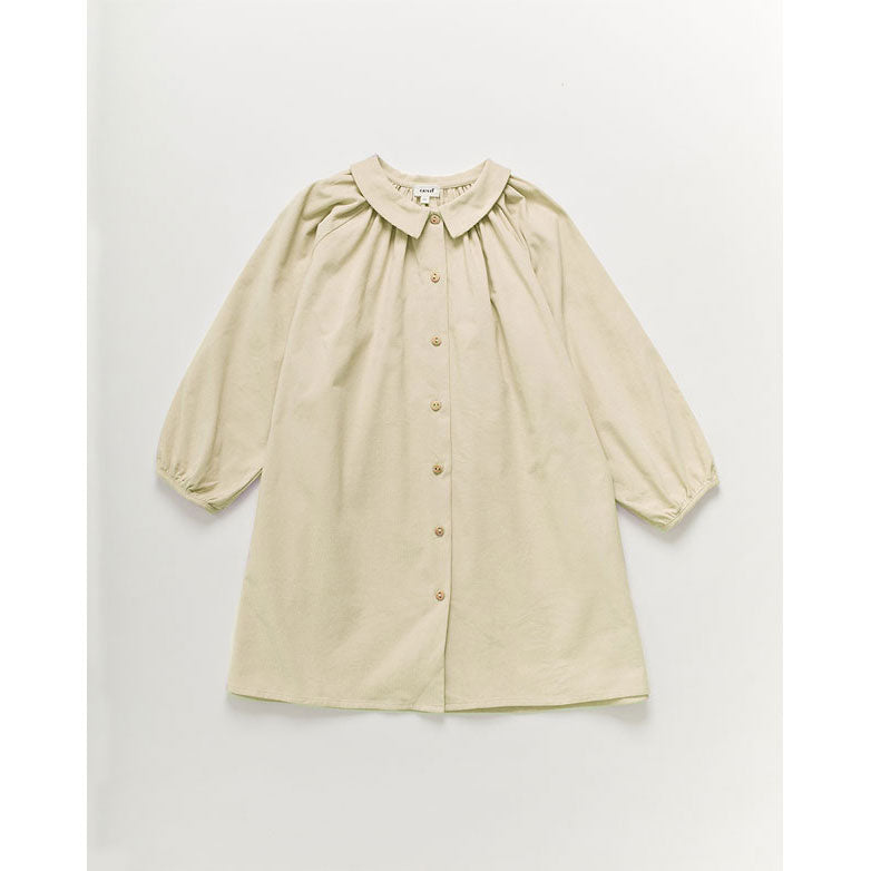 Oeuf Ls Blouse Dress-Bright Beige