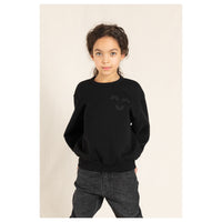 Finger in the Nose Wind Black Macaroni Loose Sweater