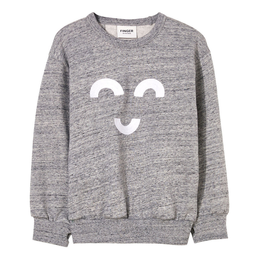 Finger in the Nose Heather Grey Macaroni Loose Sweater