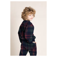 Finger in the Nose Wind Khaki Checkers Loose Sweater