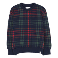 Finger in the Nose Wind Khaki Checkers Loose Sweater