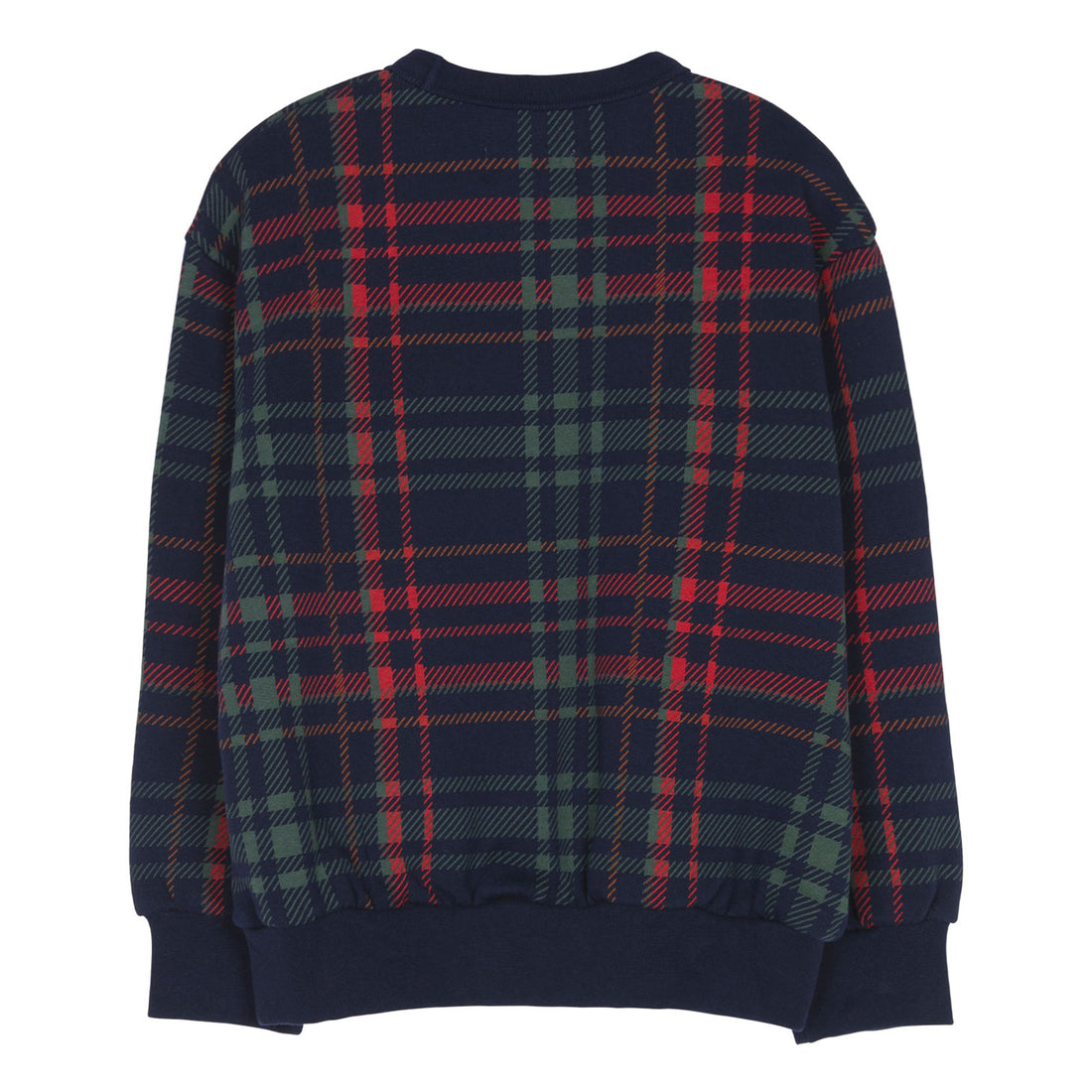 Finger in the Nose Wind Khaki Checkers Loose Sweater