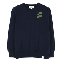 Finger in the Nose Wind Navy F-Macaroni Loose Sweater