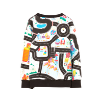 Finger in the Nose White Racetrack Loose Sweater