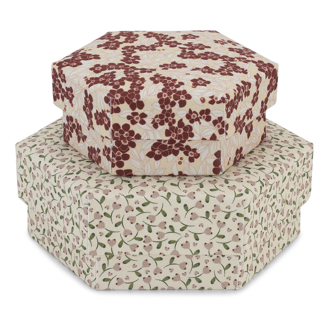 Konges Slojd Milk Tank/Winter Leaves Dark Red Padded Box Set
