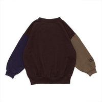WYNKEN Panel Sweat - Choc/Olive/Navy