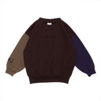 WYNKEN Panel Sweat - Choc/Olive/Navy