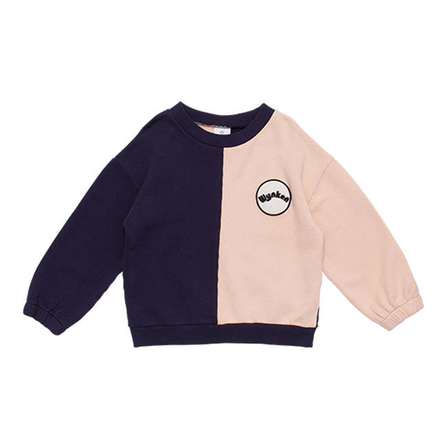 WYNKEN Horizon Sweat - Soft Pink/Navy