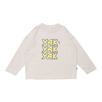 WYNKEN Yak Yak Yak Tee - Pebble/Lemon