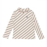 WYNKEN Luna Roll Neck - Milk Diagonal Stripe