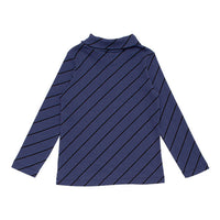 WYNKEN Luna Roll Neck - Blue Diagonalonal Stripe